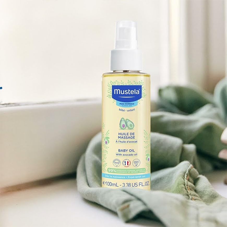 Mustela Baby Oil Duo Pack - Moisturizing Oil for Massage (2 x 100ml)