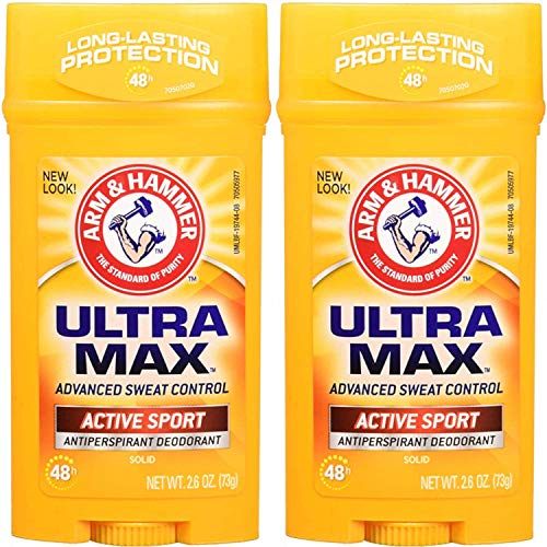 ARM & HAMMER ULTRAMAX Anti-Perspirant Deodorant Active Sport - 2.60 oz (Pack of 2)