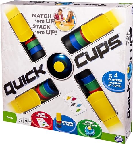 Rapid Stack Quick Cups Game - Classic Speed Stacking Cups for Kids (30 Cups, 24 Picture Cards)