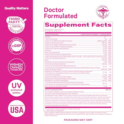 Pink Stork Foundation Liquid Prenatal Vitamin - 16 Fl Oz