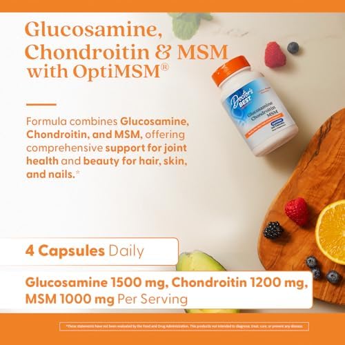 Doctor's Best, Glucosamine Chondroitin MSM with OptiMSM®, 240 Capsules