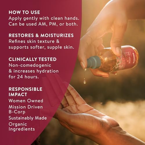 Badger Damascus Rose Organic Body Oil - Luxurious Hydration & Aroma
