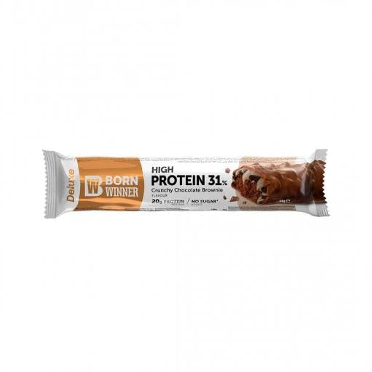 Born Winner Deluxe Crunchy Chocolate Brownie Protein Bar, 64g