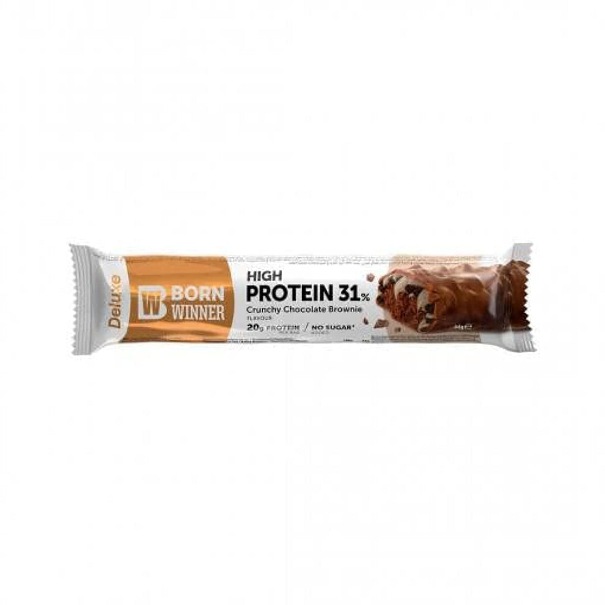 Born Winner Deluxe Crunchy Chocolate Brownie Protein Bar, 64g