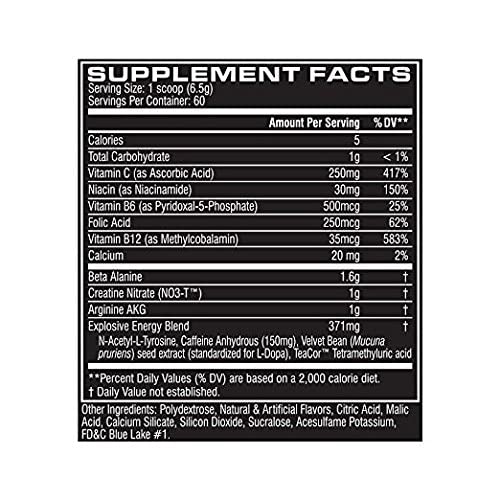 C4 Gen-4 Pre-Workout Powder – Icy Blue Razz – 60 Servings – Advanced Energy & Pump