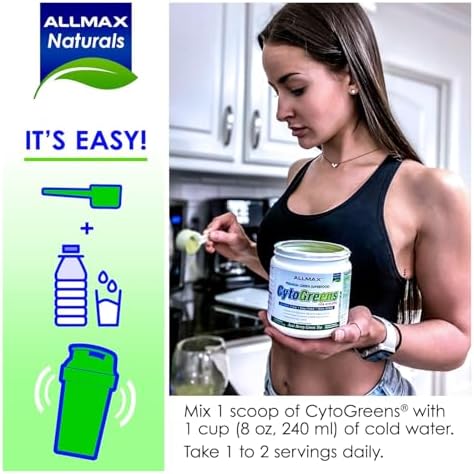 ALLMAX, CytoGreens, Premium Green Superfood for Athletes, Acai Berry Green Tea, 1.2 lbs (535 g)