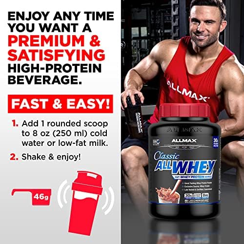 ALLMAX, CLASSIC ALLWHEY®, 100% Whey Protein, Strawberry, 5 lbs (2.27 kg)