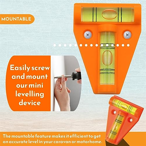 4-Piece Mini Spirit Level Set for Caravan and Motorhome Leveling