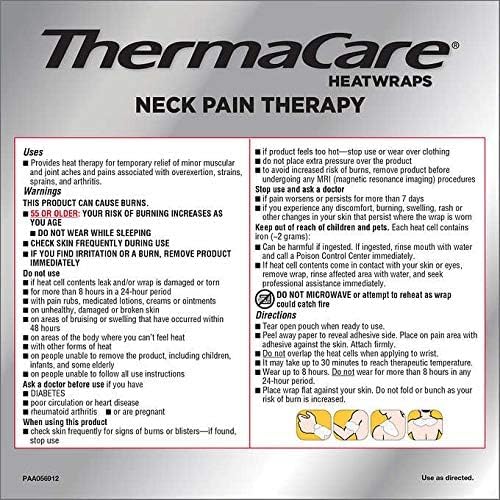 ThermaCare Advanced Neck Pain Therapy HeatWraps – 9 Air-Activated Wraps for Neck, Wrist & Shoulder, Up to 16 Hours Relief