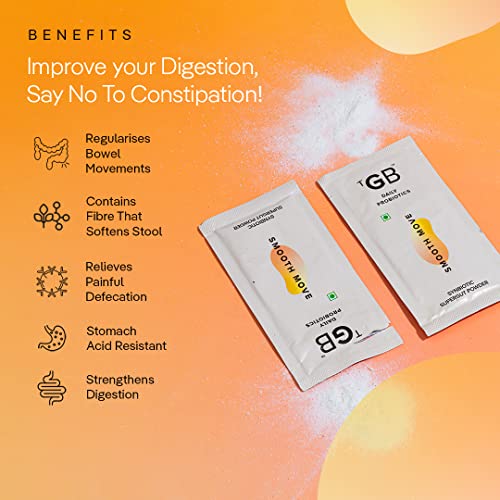 The Good Bug Smooth Move SuperGut Powder - Constipation Relief & Bowel Movement Support | Pre & Probiotic Supplement for Men & Women | 1 Billion CFU Clinically Proven Strains | 15-Day Pack