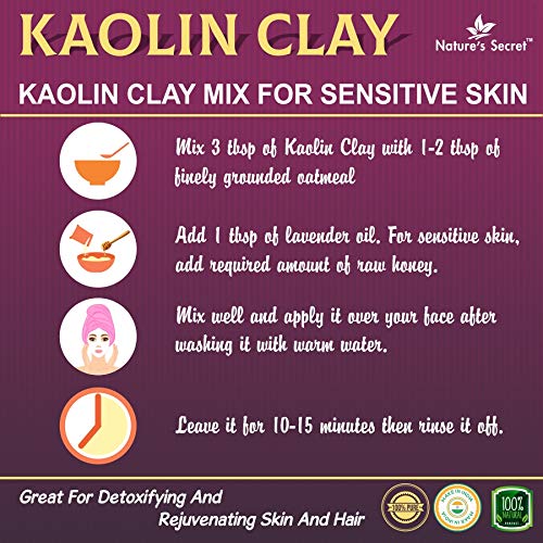 Nature's Secret Kaolin Clay Brightening Mask - Detoxifying Face Treatment