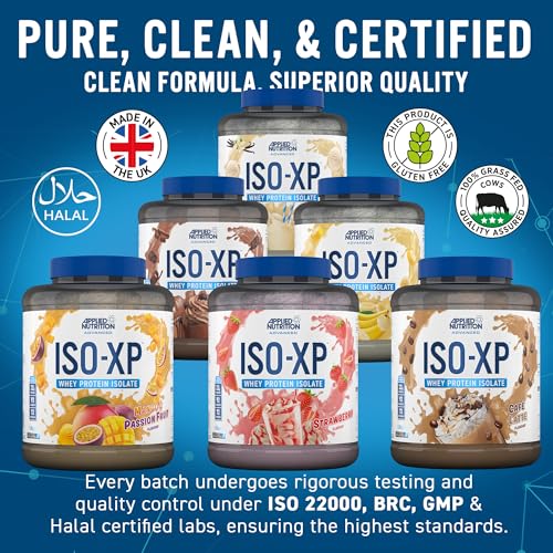 Applied Nutrition ISO XP Whey Isolate - Pure Whey Protein Isolate Powder with Glutamine and BCAAs - 1.8kg (72 Servings) Chocolate Dessert