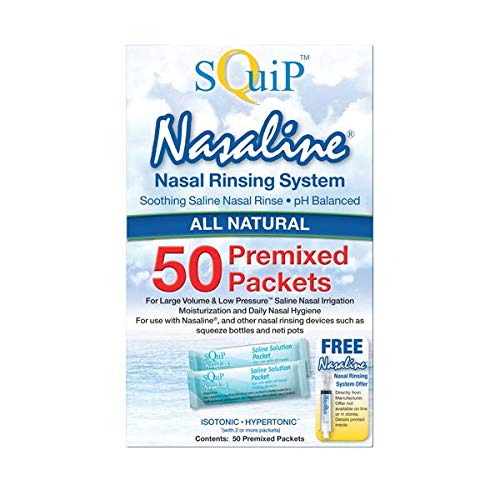 Squip Nasaline Pre-mixed Saline Packets - 50 Count