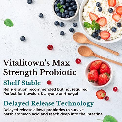 Vitalitown Probiotics 120 Billion CFU - 36 Strains with Prebiotics & Enzymes