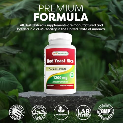 Best Naturals Red Yeast Rice 1200mg, 120 Tablets