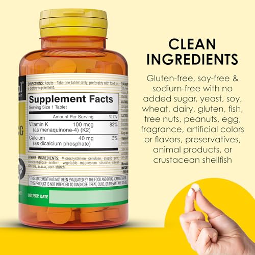 Mason Natural Vitamin K2 100 Mcg Tablets | Bone & Heart Support