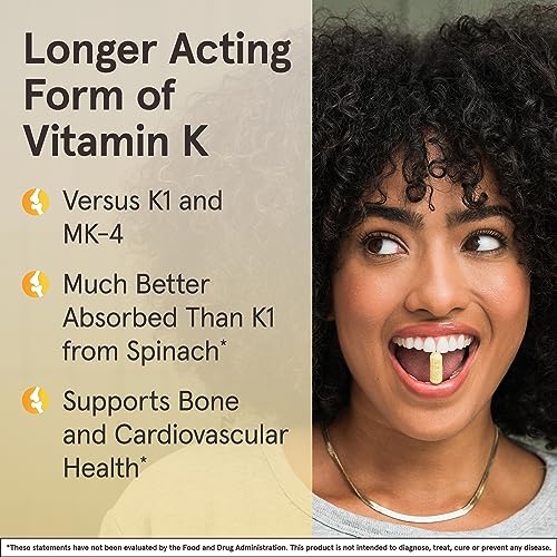Jarrow Formulas Vitamin K2 as MK-7 | 90 mcg | Supports Bone & Cardiovascular Health | 60 Capsules