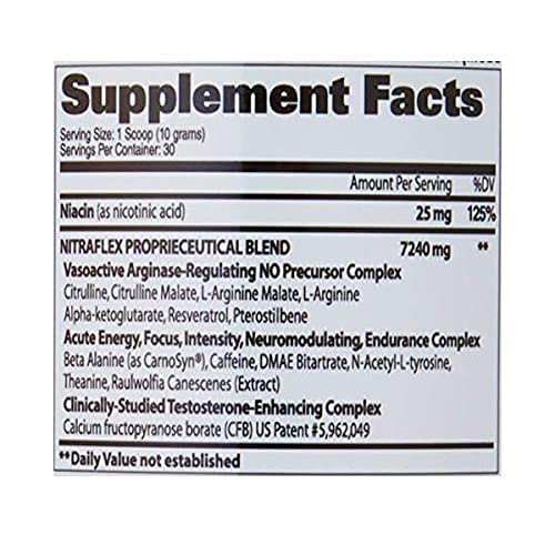 GAT Sport Nitraflex Pre-Workout Powder - Grape Flavor (300g)