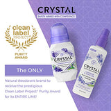 CRYSTAL Aluminum-Free Mineral Deodorant Roll-On - Lavender & White Tea - 2.25 fl oz (Pack of 3)