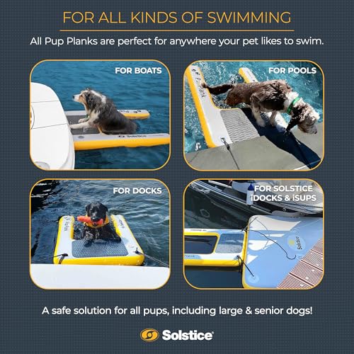SOLSTICE Original Inflatable Pup Plank Pet Ramp for Boats & Pools