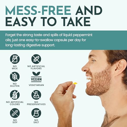 Maxi Health Delayed Release Peppermint Ginger Fennel Oil with Gingerable Natural Essential Oils, Promotes Digestion & Absorption, Dietary Supplement