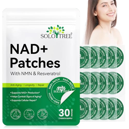 NAD+ Patches with Nicotinamide & Resveratrol - 8 Hour Energy & Anti-Aging Support