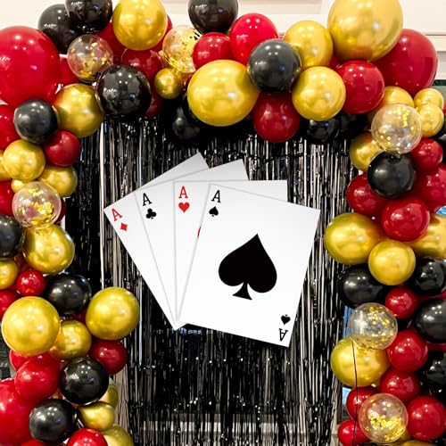 8 Pcs Jumbo Playing Cards 15.8 x 12.6 Inches - Large Print Giant Thick Poker Cards for Casino Theme Party Decorations