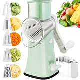 VEKAYA 5-in-1 Rotary Cheese Grater & Vegetable Shredder with Storage Box