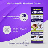 KINOMED Lice & Nits Treatment Spray - Effective Super Lice Eliminator with Comb Included