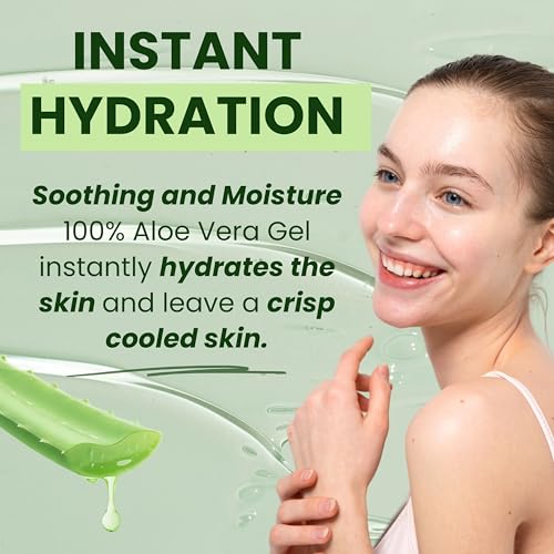 VENAMINE Korean Aloe Vera Soothing & Moisture Gel 100% – Organic Pure Gel for Face & Body 300ml
