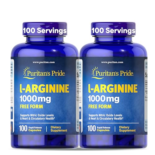Puritan's Pride L-Arginine 1000mg - 200 Capsules