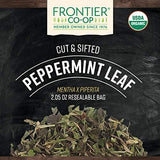 أوراق النعناع الفلفلي العضوي المقطعة والمُنخَّلة (Peppermint Leaf) - فرونتير كواب (Frontier Co-op)، 2.05 أونصة - متعة عشبية نقية