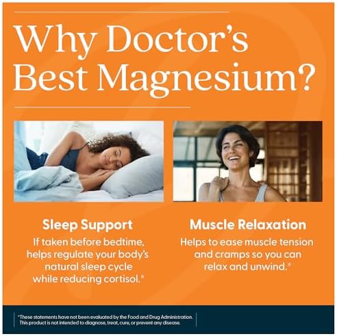 Doctor's Best High Absorption Magnesium Glycinate Lysinate, 100% Chelated, Non-GMO, Vegan, Gluten & Soy Free, 200 mg, 240 Count