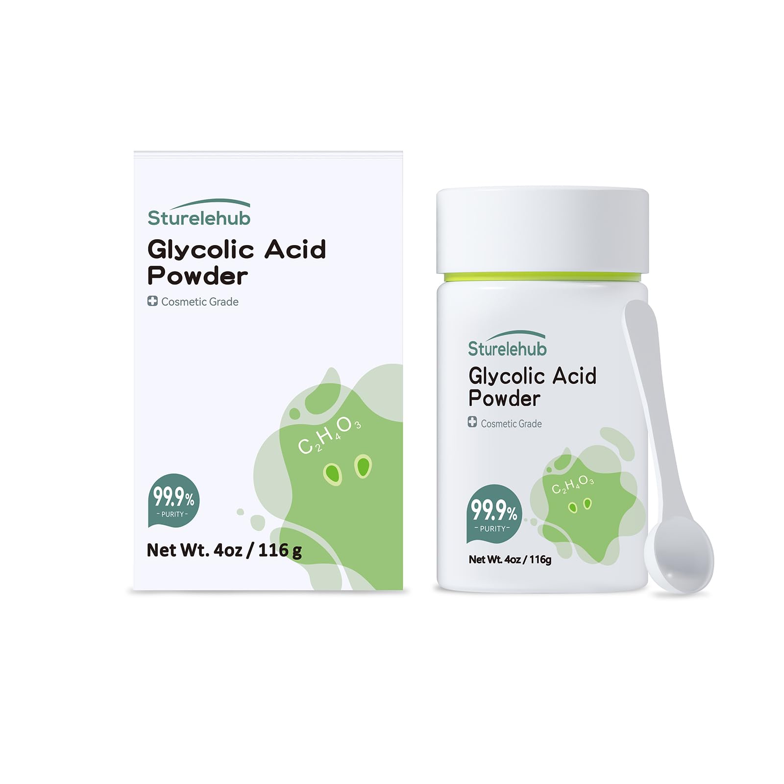 Glycolic Acid Powder (99.9% Purity) - Cosmetic Grade DIY Skincare (4oz/116g)