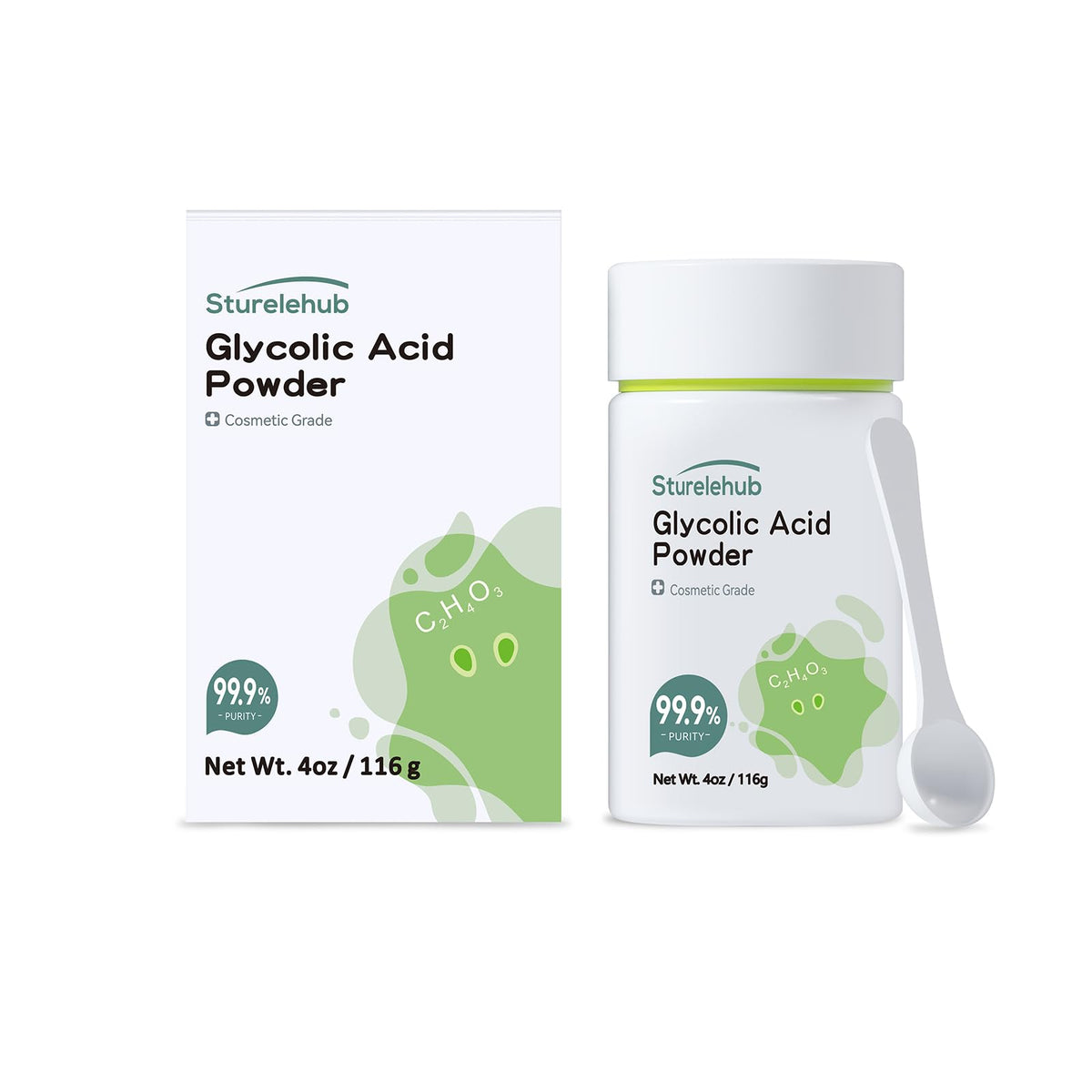 Glycolic Acid Powder (99.9% Purity) - Cosmetic Grade DIY Skincare (4oz/116g)