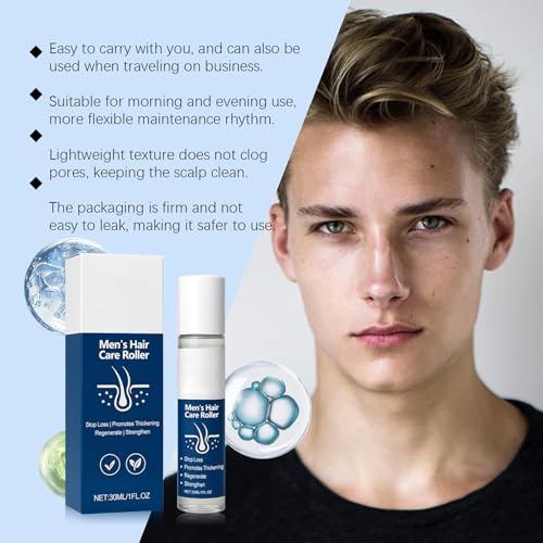 Hair Growth Serum for Men - Hair Loss & Hair Growth Scalp Treatment Oil to Stop Hair Fall & Receding Hairline - Scalp Strengthening Oil for Thicker and Fuller Hair Enhancer, 30ml