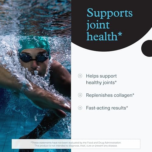 Youtheory Men's Joint Collagen with 18 Amino Acids - Joint Support Supplement with Boswellia Extract, Ginger & Black Pepper* - Dairy, Soy & Gluten Free - 120 Tablets