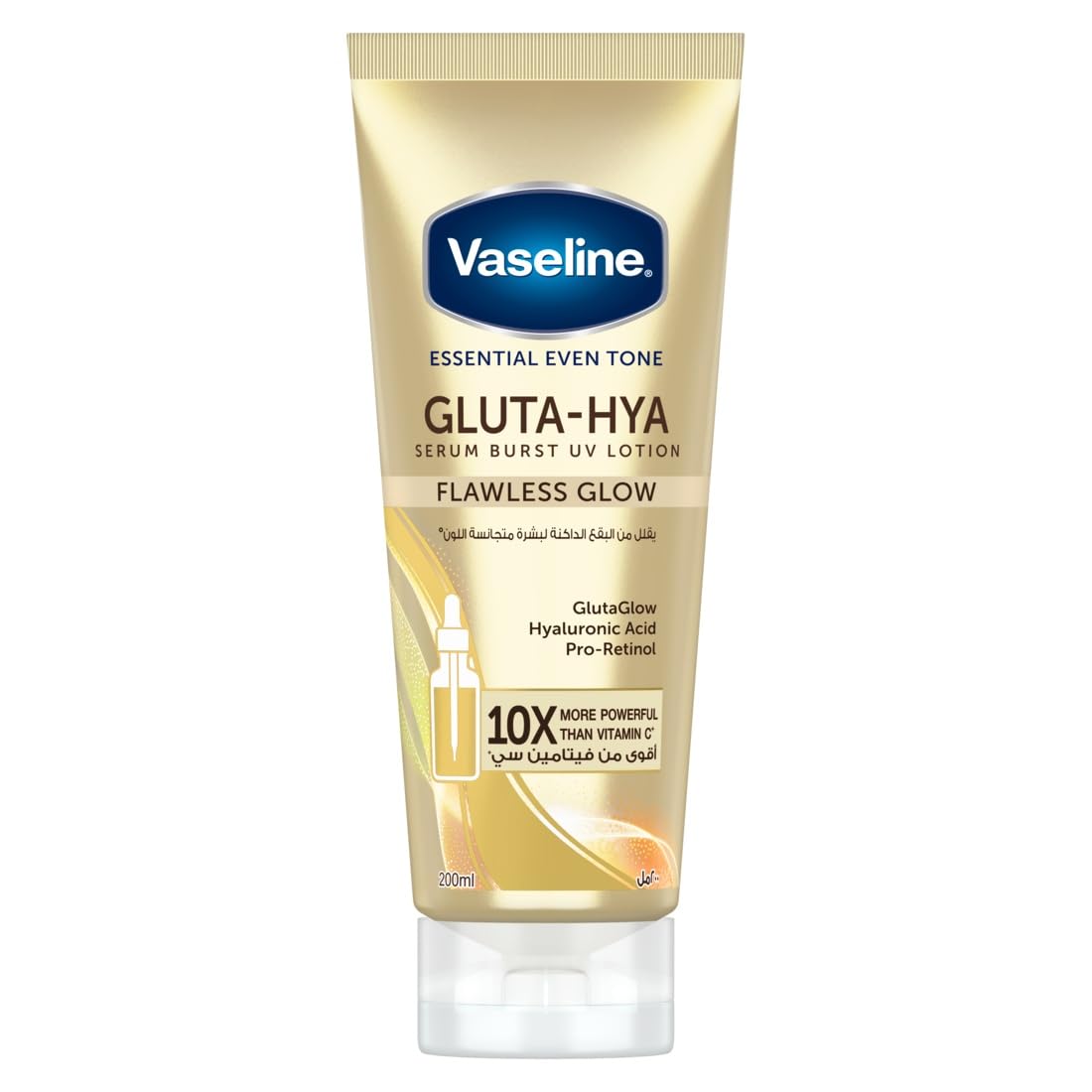 Vaseline Even Tone Body Lotion with Flawless Glow Glycolic Serum UV-Protected Health Care