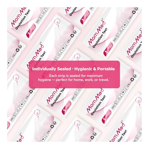 MomMed High Sensitivity Ovulation Test Strips (LH25) - 25 Strips with Collection Cups