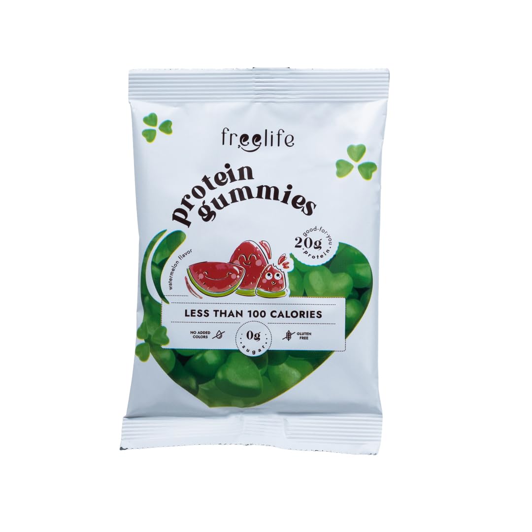 Freelife Protein Gummies Watermelon Flavor 32g Pack of 1 - High Protein Dietary Supplement