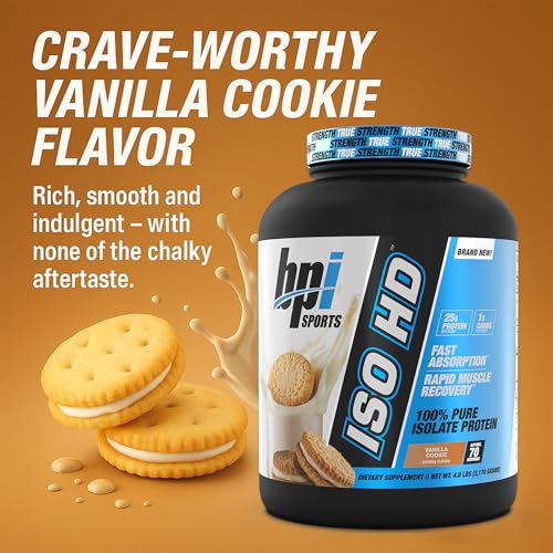 BPI Sports ISO HD 100% Pure Isolate Protein Vanilla Cookie - 4.8 lbs