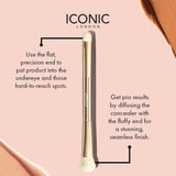 ICONIC London Concealer Duo Brush - Flawless Makeup Application