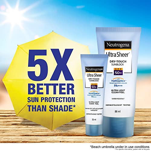 Neutrogena Ultra Sheer Dry-Touch Sunblock SPF 50+: Broad Spectrum Protection