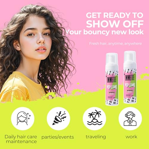 Immetee Volumizing Mousse for Fine Hair - Lightweight & Frizz Control 200ml