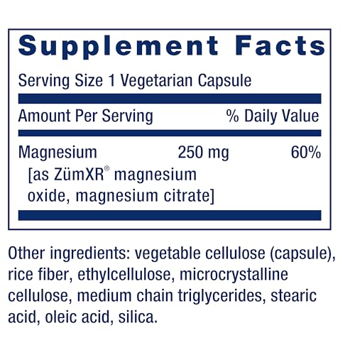 Magnesium Extended Release Capsules, 60 Vegetarian, Life Extension Support
