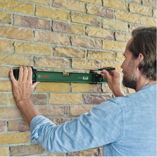 Bosch 60 cm Spirit Level with Fluorescent Bubble Vials and Soft Grip - Metric Scale