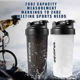 GEMFUL Protein Shaker Bottle 700ml - BPA-Free, Leak-Proof Sports Blender Cup