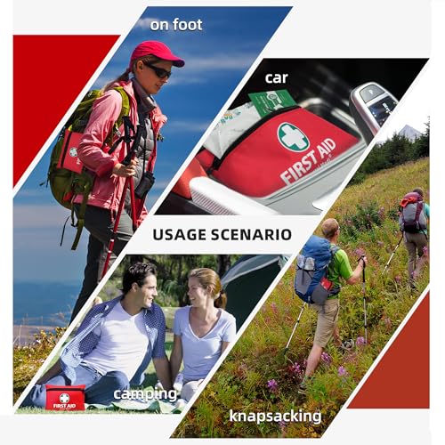 General Medi Mini First Aid Kit – 110-Piece Emergency Kit with Foil Blanket & Scissors