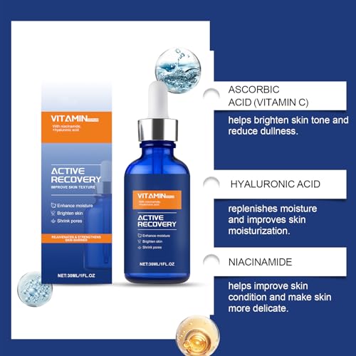 Vit C Serum for Face 20% with Hyaluronic Acid & Niacinamide - Anti-Aging & Brightening