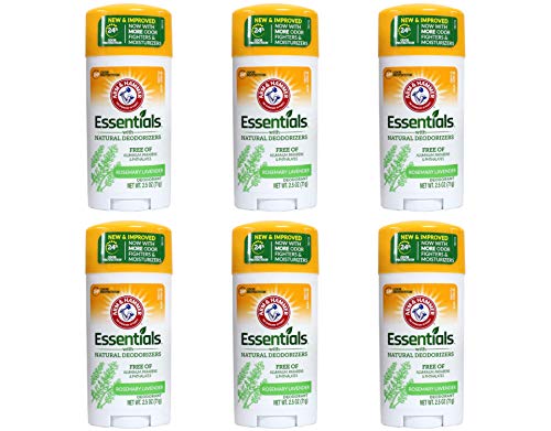 ARM & HAMMER Essentials Fresh Natural Deodorant - Pack of 6 (2.5 oz Each)